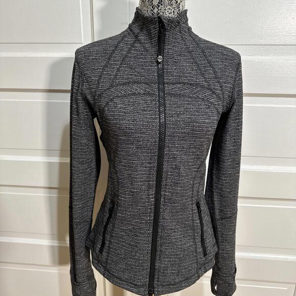 lululemon athletica Jackets & Blazers - Lululemon Define Jacket Size 10 Black White Coco Pique Flattering Fit $128